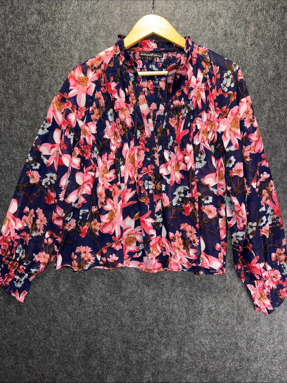 Attitude Unknown sheer blouse
